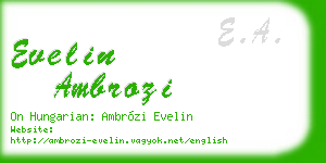 evelin ambrozi business card